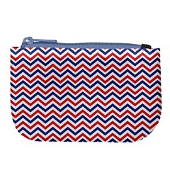 Navy Chevron Large Coin Purse by jumpercat