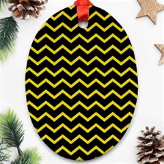 Yellow Chevron Ornament (oval)