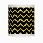 Yellow Chevron White Mugs Center