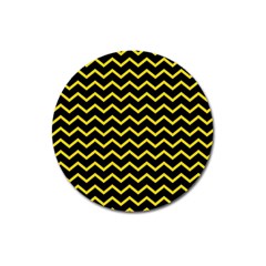 Yellow Chevron Magnet 3  (round)