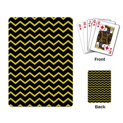 Yellow Chevron Playing Card