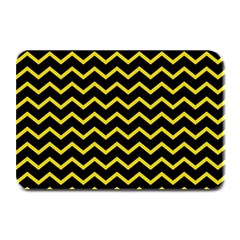 Yellow Chevron Plate Mats by jumpercat