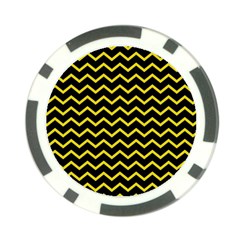 Yellow Chevron Poker Chip Card Guard (10 Pack) by jumpercat