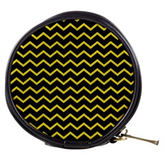 Yellow Chevron Mini Makeup Bags by jumpercat