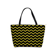 Yellow Chevron Shoulder Handbags by jumpercat