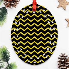 Yellow Chevron Ornament (oval Filigree)