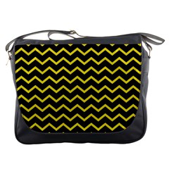 Yellow Chevron Messenger Bags by jumpercat