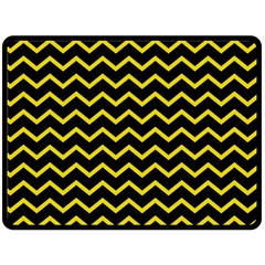 Yellow Chevron Double Sided Fleece Blanket (large) 