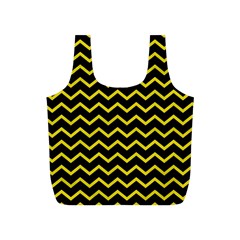 Yellow Chevron Full Print Recycle Bags (s)  by jumpercat