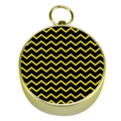 Yellow Chevron Gold Compasses by jumpercat