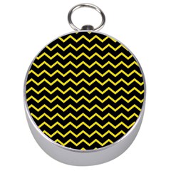 Yellow Chevron Silver Compasses