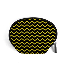 Yellow Chevron Accessory Pouches (small)  by jumpercat