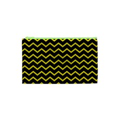 Yellow Chevron Cosmetic Bag (xs)