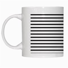 Basic Horizontal Stripes White Mugs by jumpercat