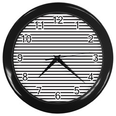 Basic Horizontal Stripes Wall Clocks (black) by jumpercat