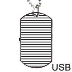 Basic Horizontal Stripes Dog Tag Usb Flash (one Side) by jumpercat