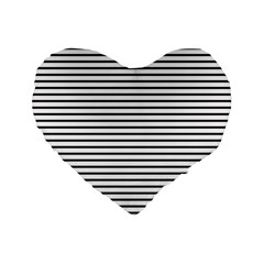 Basic Horizontal Stripes Standard 16  Premium Heart Shape Cushions by jumpercat