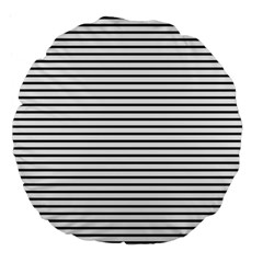 Basic Horizontal Stripes Large 18  Premium Flano Round Cushions by jumpercat