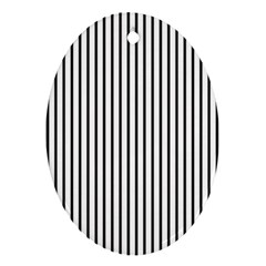 Basic Vertical Stripes Oval Ornament (two Sides)