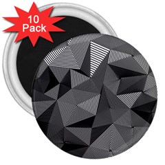 Geometric Doodle 3  Magnets (10 Pack) 