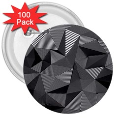 Geometric Doodle 3  Buttons (100 Pack) 