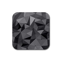 Geometric Doodle Rubber Coaster (square)  by jumpercat