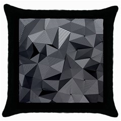 Geometric Doodle Throw Pillow Case (black) by jumpercat