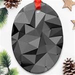 Geometric Doodle Oval Ornament (Two Sides) Front