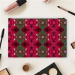 Christmas Colors Wrapping Paper Design Cosmetic Bag (Large)  Back