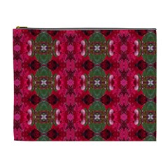 Christmas Colors Wrapping Paper Design Cosmetic Bag (xl) by Fractalsandkaleidoscopes