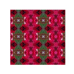 Christmas Colors Wrapping Paper Design Small Satin Scarf (square)