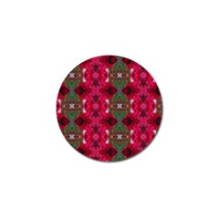 Christmas Colors Wrapping Paper Design Golf Ball Marker by Fractalsandkaleidoscopes