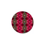 Christmas Colors Wrapping Paper Design Golf Ball Marker Front