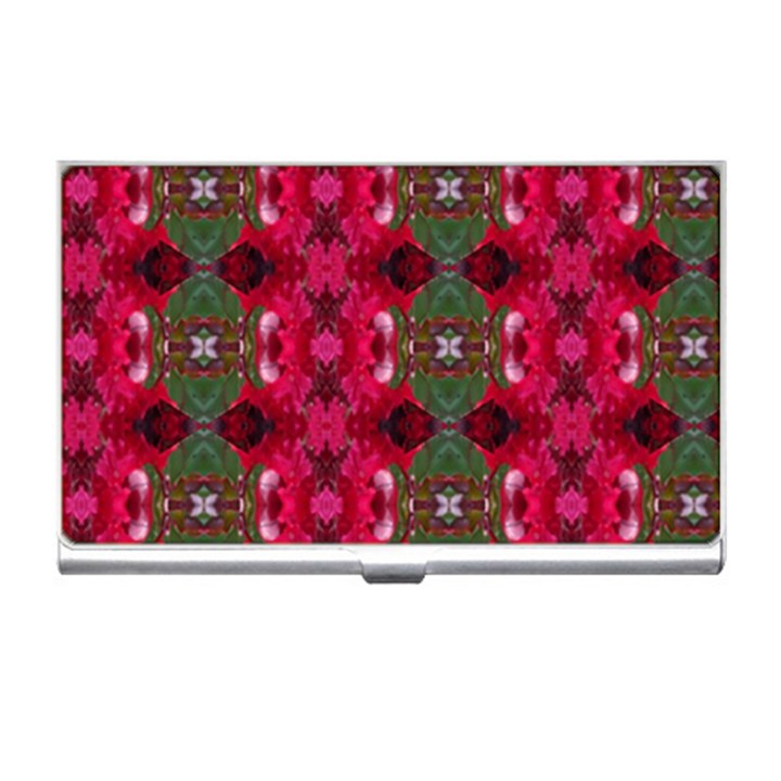 Christmas Colors Wrapping Paper Design Business Card Holders