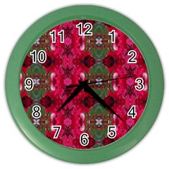 Christmas Colors Wrapping Paper Design Color Wall Clocks