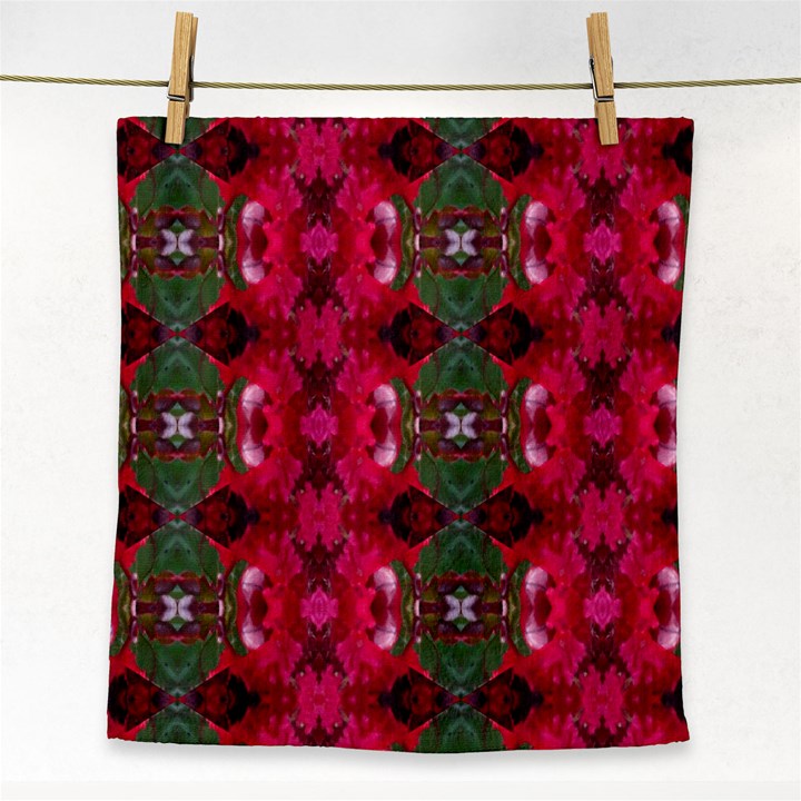 Christmas Colors Wrapping Paper Design Face Towel