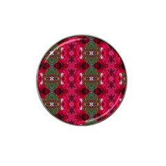 Christmas Colors Wrapping Paper Design Hat Clip Ball Marker by Fractalsandkaleidoscopes