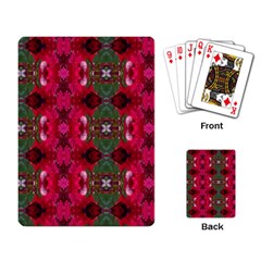 Christmas Colors Wrapping Paper Design Playing Card