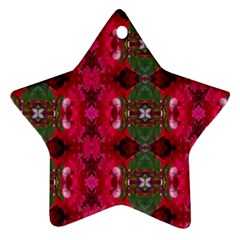 Christmas Colors Wrapping Paper Design Star Ornament (two Sides) by Fractalsandkaleidoscopes