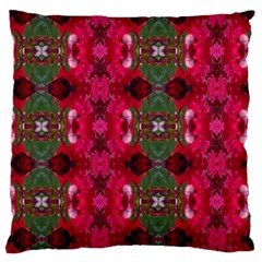 Christmas Colors Wrapping Paper Design Large Cushion Case (one Side) by Fractalsandkaleidoscopes