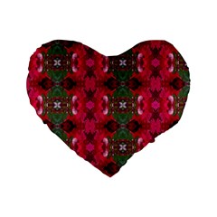 Christmas Colors Wrapping Paper Design Standard 16  Premium Heart Shape Cushions