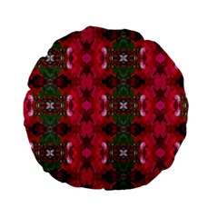 Christmas Colors Wrapping Paper Design Standard 15  Premium Flano Round Cushions