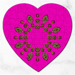 Sweet Hearts In  Decorative Metal Tinsel Jigsaw Puzzle (heart) by pepitasart