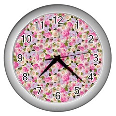 Gardenia Sweet Wall Clocks (silver)  by jumpercat