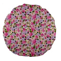 Gardenia Sweet Large 18  Premium Flano Round Cushions by jumpercat