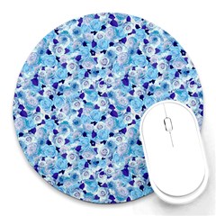 Gardenia Cold Round Mousepads by jumpercat