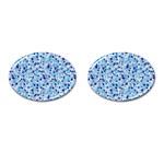 Gardenia Cold Cufflinks (Oval) Front(Pair)