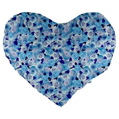 Gardenia Cold Large 19  Premium Heart Shape Cushions by jumpercat