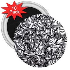 Fractal Sketch Light 3  Magnets (10 Pack)  by jumpercat