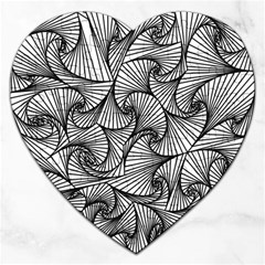 Fractal Sketch Light Jigsaw Puzzle (heart) by jumpercat